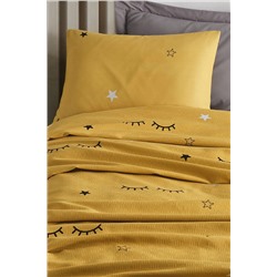 Ev & Ev Home Pike Seti Baskılı Tek Kişilik Dide Sarı Ep-024657