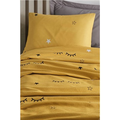 Ev & Ev Home Pike Seti Baskılı Tek Kişilik Dide Sarı Ep-024657