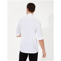 Beyaz Slim Fit Oxford Gömlek