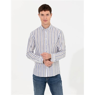Haki Slim Fit Uzun Kollu Gömlek