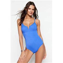 TRENDYOLMİLLA Saks V Yaka Regular Core Mayo TBESS22MA0010