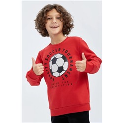 Defacto Erkek Çocuk Bisiklet Yaka Payetli Sweatshirt Y9301A622WN
