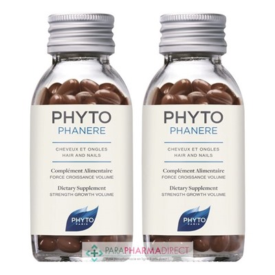 Phyto PhytoPhanère Force Croissance Volume Cheveux & Ongles 2x120 CapsulesLot  × 2