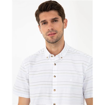 Haki Regular Fit Kısa Kollu Gömlek