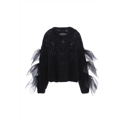 Jersey de lana y alpaca Negro