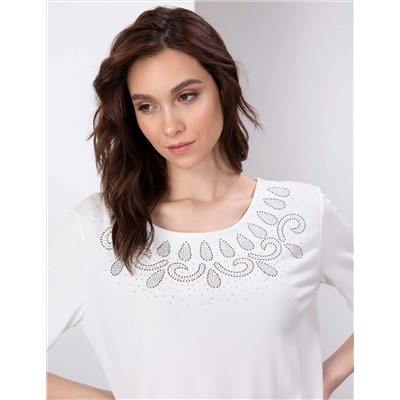 Ekru Comfort Fit Bluz