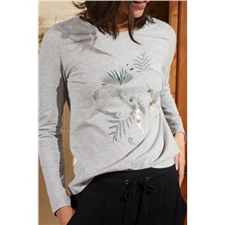 Camiseta Aline Gris jaspeado