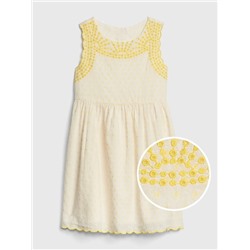 Scalloped Clip-Dot Dress
