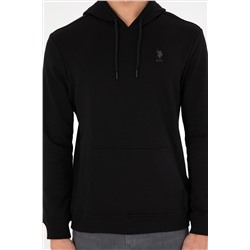 Erkek Siyah Basic Sweatshirt