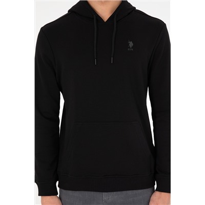 Erkek Siyah Basic Sweatshirt