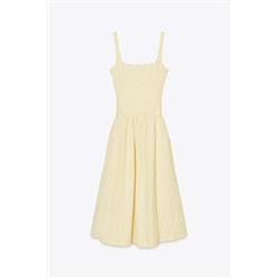 TEXTURED MIDI DRESS