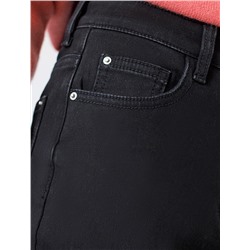 Джинсы mom-fit из эластичного денима на флисе