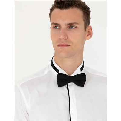 Beyaz Slim Fit Smokin Gömlek