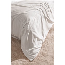 Magou King Size %100 Pamuk Brodeli Saten Nevresim Takımı - Beyaz