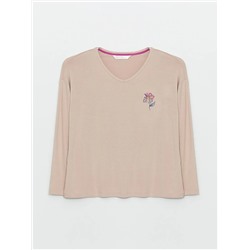 LC Waikiki V Yaka Çiçekli Uzun Kollu Kadın Pijama Takımı, LCW DREAM                                            
                                            V Yaka Çiçekli Uzun Kollu Kadın Pijama Takımı