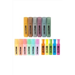 KRAF 6 Metalik + 6 Pastel + 5 Neon Fosforlu Kalem Seti - 17 Renk KRAFF02
