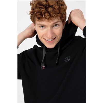 Erkek Siyah Kapüşonlu Sweatshirt