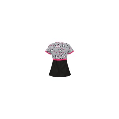 UA Nature's Heart Silver Mock Wrap Scrub Top