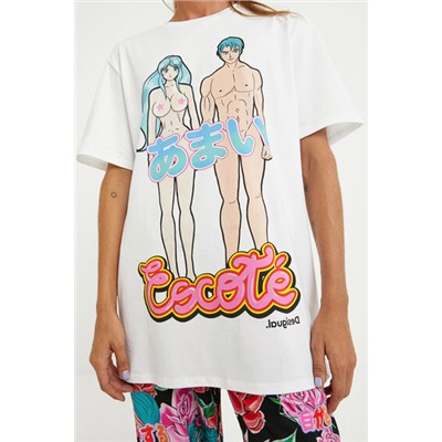 Camiseta loose algodón