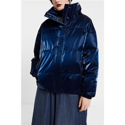 Chaqueta corta padded brillante