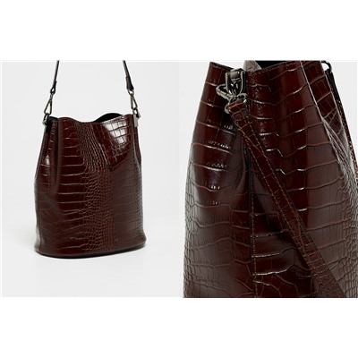 Bolso de piel Bruna Marrón