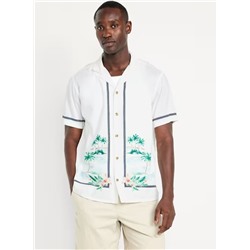Short-Sleeve Printed Camp Shirt