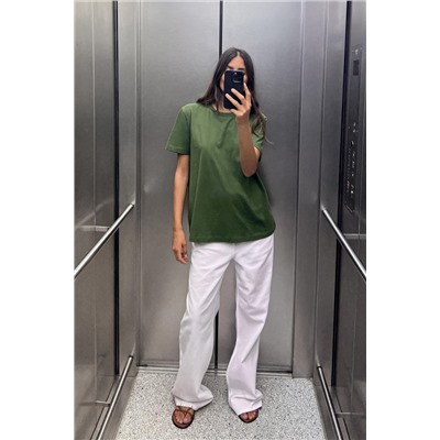 COTTON T-SHIRT WITH ENZYME FINISH