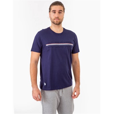 EMBOSSED SIGNATURE STRIPE JERSEY T-SHIRT