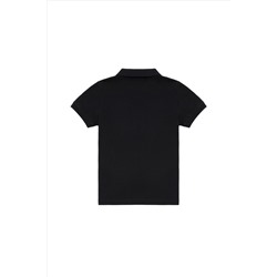 Erkek Çocuk Siyah Basic Polo Yaka Tişört