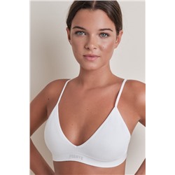 Sujetador seamless triangular blanco