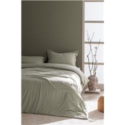 Mona Tek Kişilik Microfiber Lastikli Nevresim Takımı - Haki