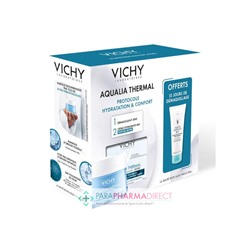 Vichy Aqualia Thermal Crème Réhydratante 48H Légère Peau Normale 50ml + Démaquillant 3en1 100ml OFFERT Coffret
