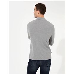 Gri Melanj Slim Fit Basic Sweatshirt