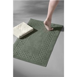 COTTONMANIA Biscay Bathmat Olive - Ekstra Yumusak, Modern %100 Pamuk 50x75cm. Ayak Havlusu / Banyo Paspas Seti P00009