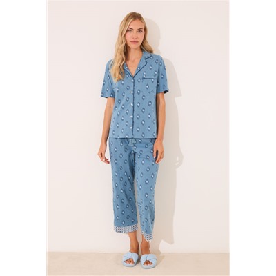 Pijama camisero Capri 100% algodón paisley