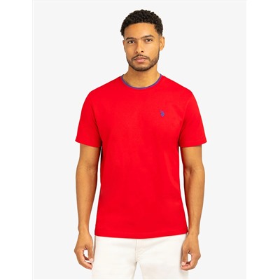 TIPPED CREW NECK COLLAR T-SHIRT