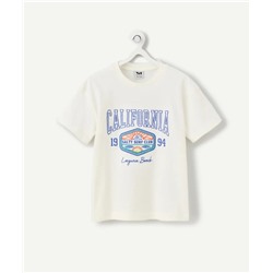 Boy's white t-shirt with "california" logo