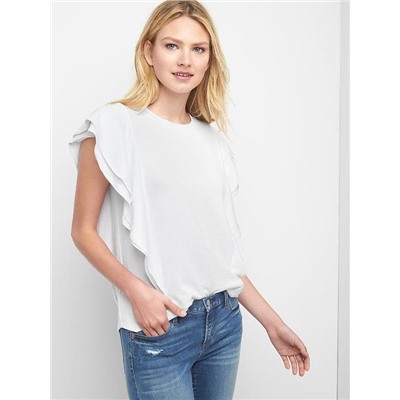 Softspun flutter sleeve top