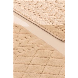 Panier 2'li Banyo Paspası - Bej - 60x100 cm