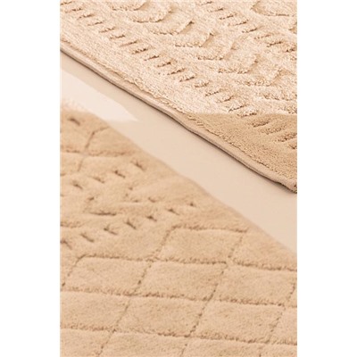 Panier 2'li Banyo Paspası - Bej - 60x100 cm