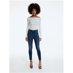 Slim-Jeans mit hoher Leibhöhe