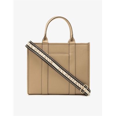 USPA BOX TOTE WITH CROSSBODY STRAP