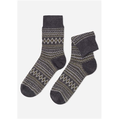 Kurze Herren-Baumwollsocken mit Muster