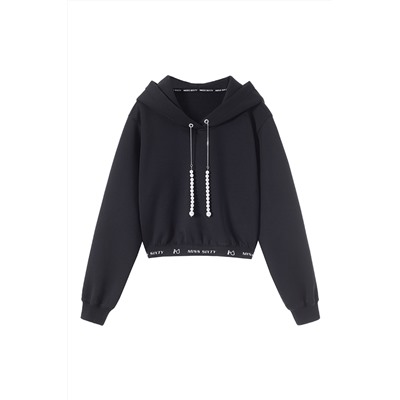 Sudadera corta Negro