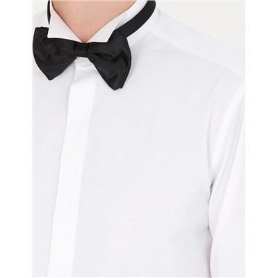 Beyaz Slim Fit Smokin Gömlek