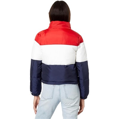 U.S. Polo Assn. Crop Multi Color-Blocked Puffer Jacket