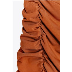 GATHERED DRAPED MAXI DRESS