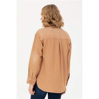 Kadın Camel Jean Gömlek