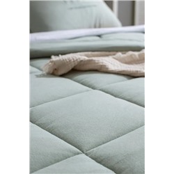 Bobigny Çift Kişilik Pamuklu SuperSoft Comforter Set - Mint Yeşili