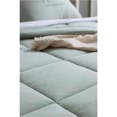 Bobigny Çift Kişilik Pamuklu SuperSoft Comforter Set - Mint Yeşili